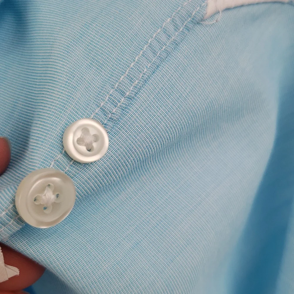 J. Crew Men's Button Front Shirt Size XL Slim in Blue 100% Cotton